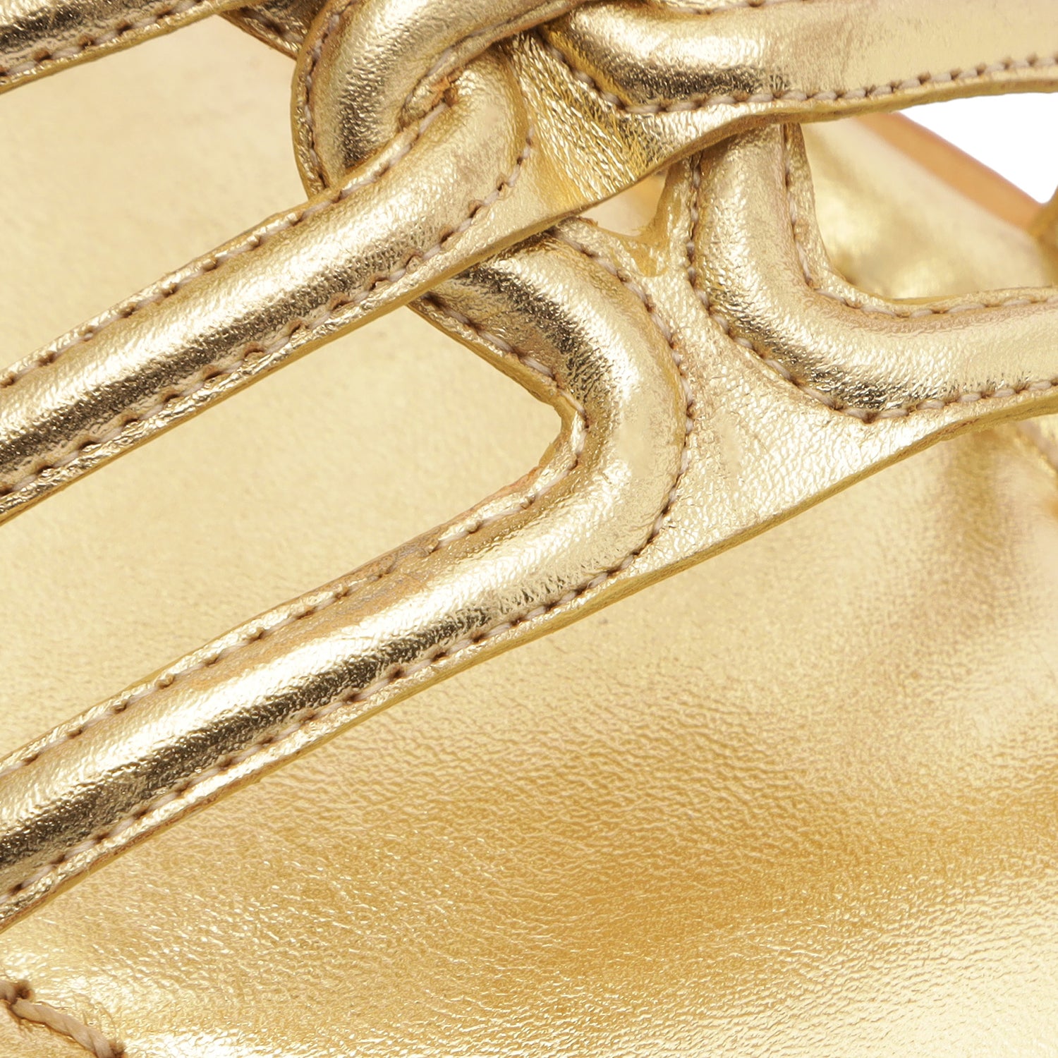 Octavia Metallic Leather Sandal Gold Metallic Leather