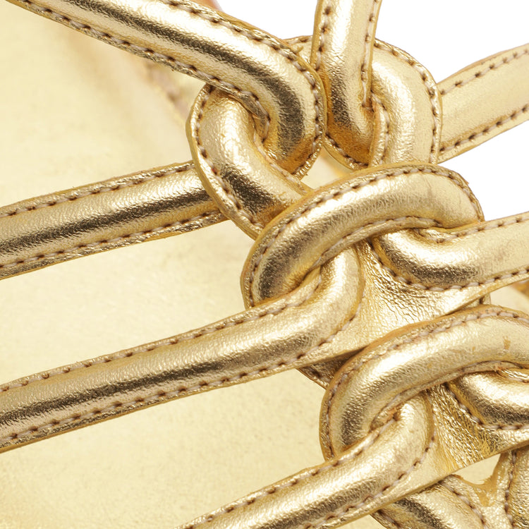 Octavia Metallic Leather Sandal Gold Metallic Leather