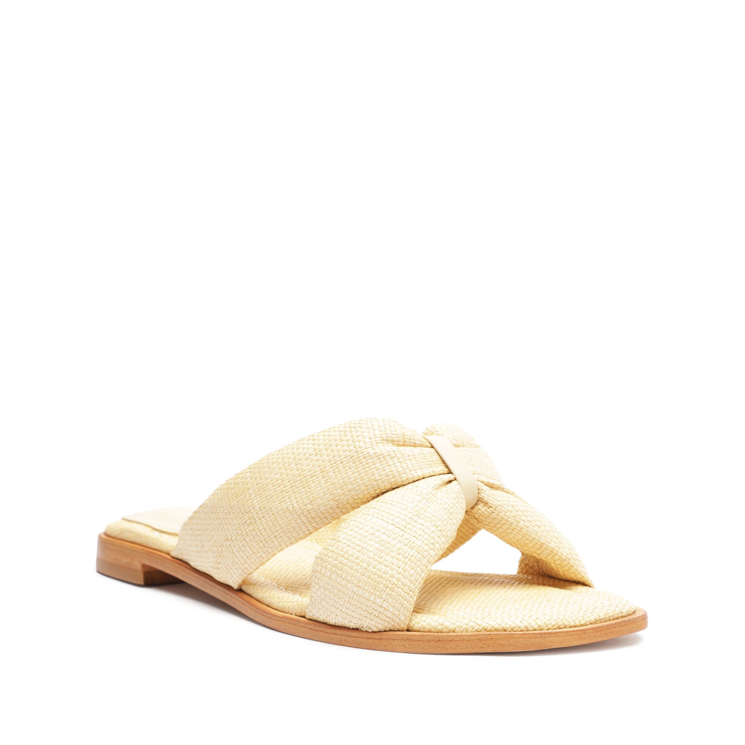 Fairy Casual Straw & Nappa Leather Sandal – SCHUTZ