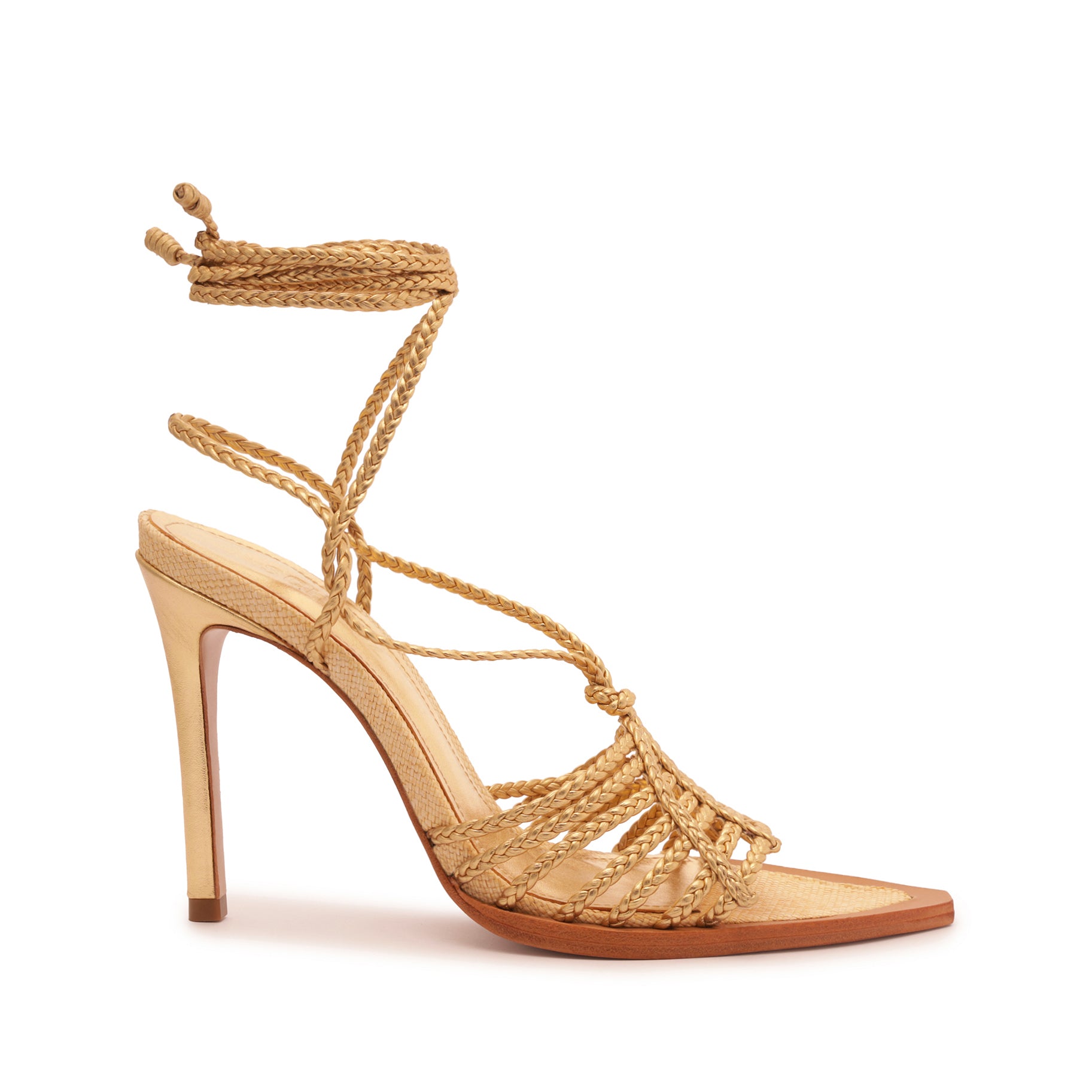 Adele Metallic Leather Sandal Sandals Spring 23 5 Gold Metallic Leather - Schutz Shoes