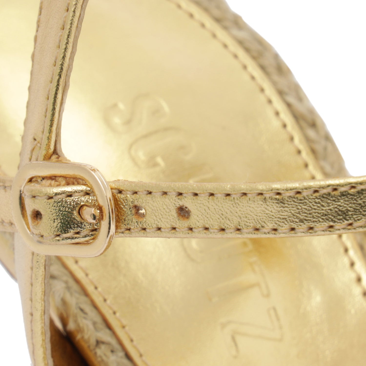 Marbella Metallic Leather Sandal Gold Metallic Leather