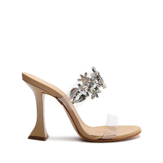 Laureen Vinyl & Crystal Sandal Sandals Sale 5 Light Wood Vinyl & Crystal - Schutz Shoes