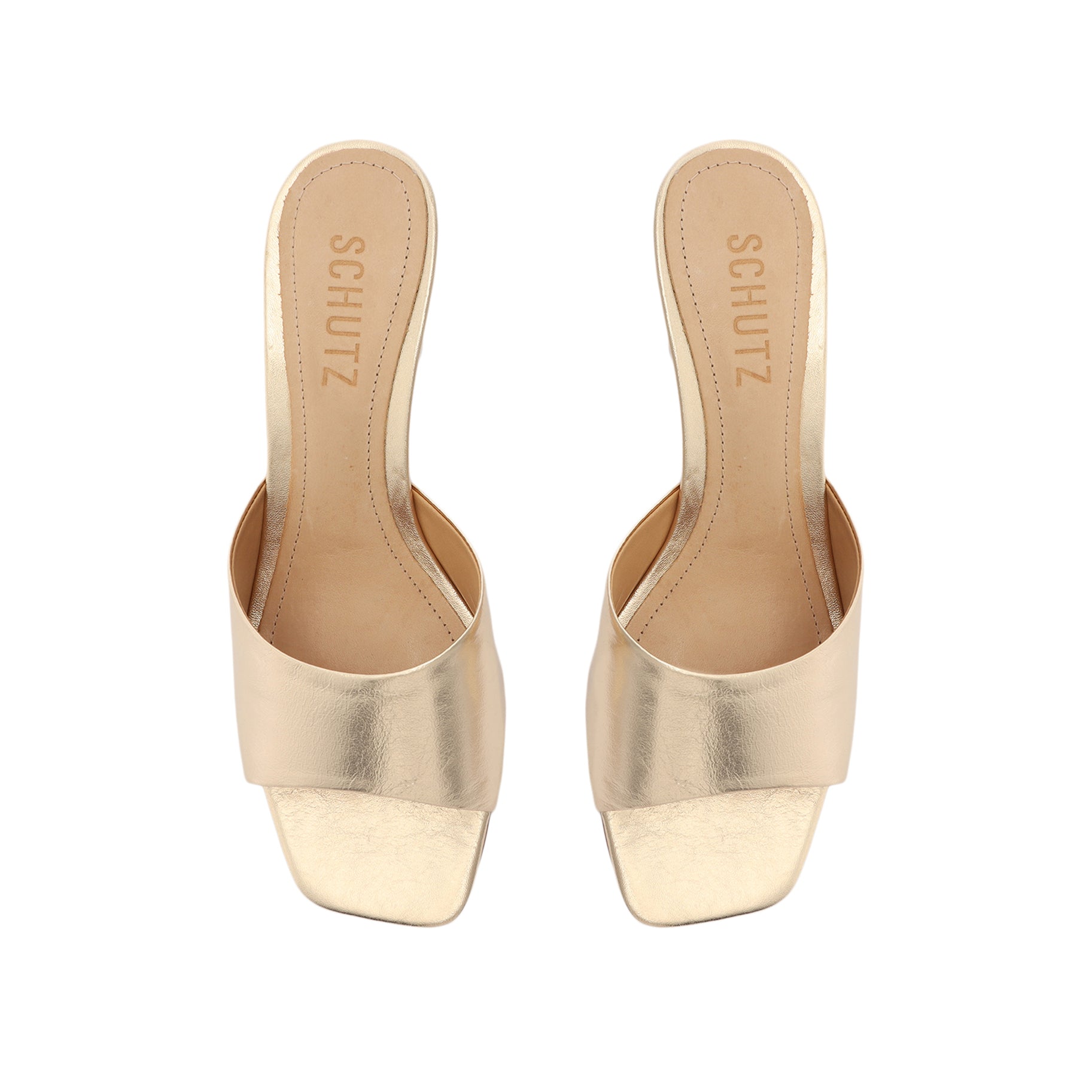 Dethalia Metallic Leather Sandal Sandals CO    - Schutz Shoes