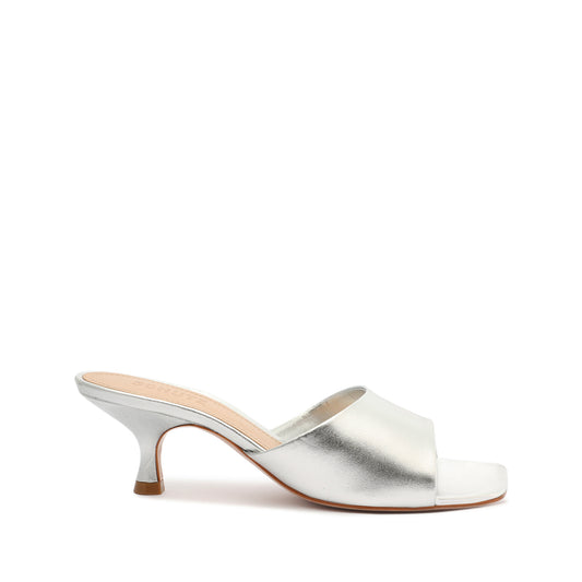 Dethalia Metallic Leather Sandal Sandals CO 5 Silver Metallic Leather - Schutz Shoes