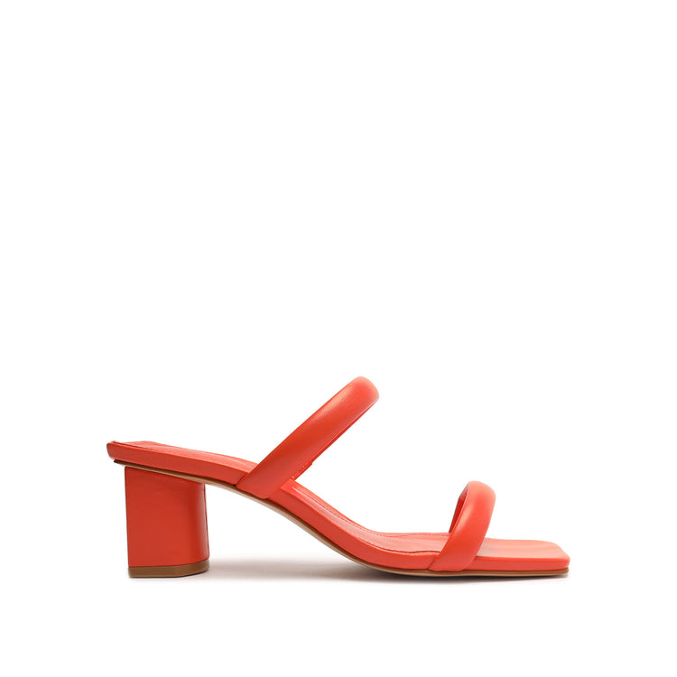 Ully Lo Nappa Leather Sandal Sandals Sale 5 Coral Nappa Leather - Schutz Shoes