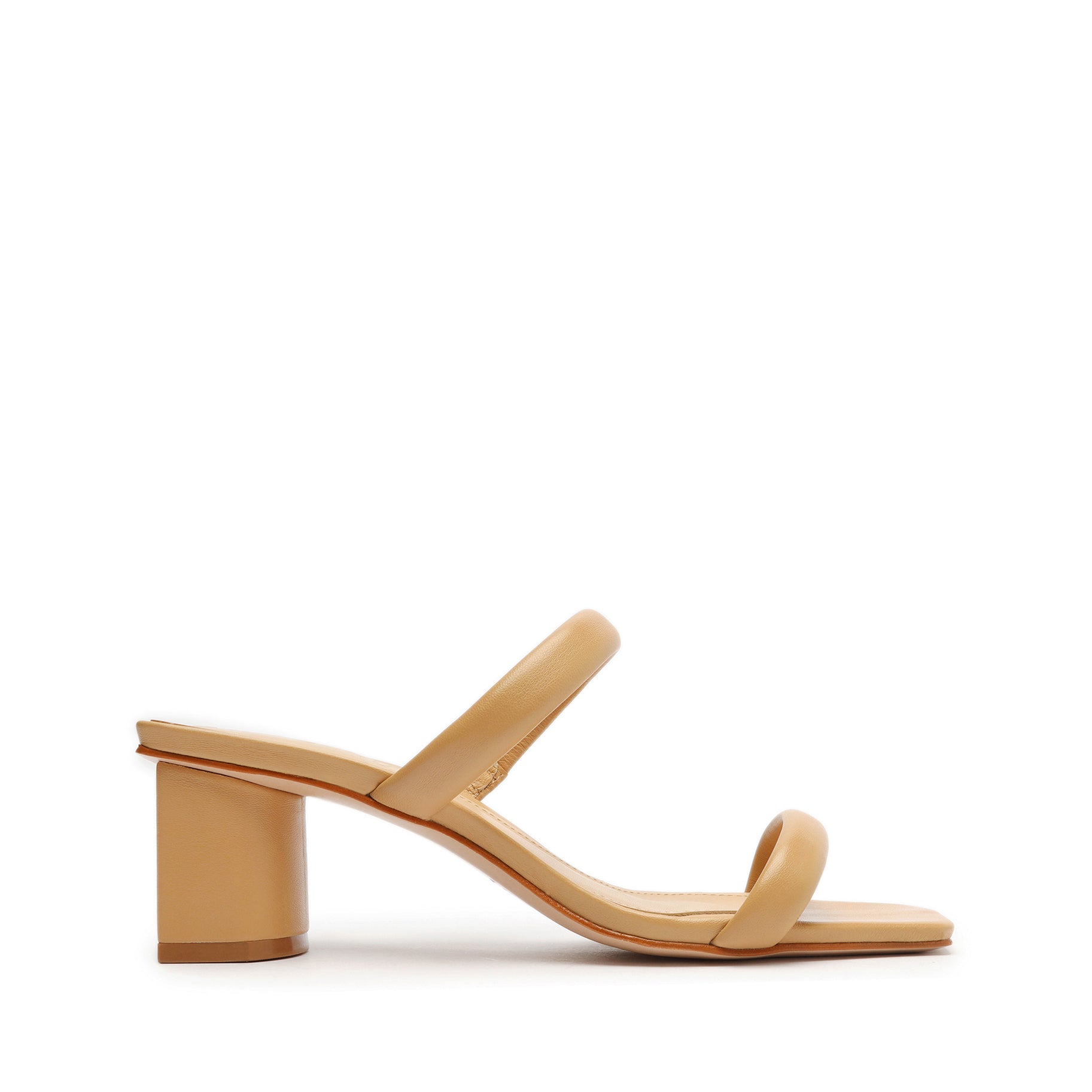 Ully Lo Nappa Leather Sandal CO 5 Light Beige Leather - Schutz Shoes