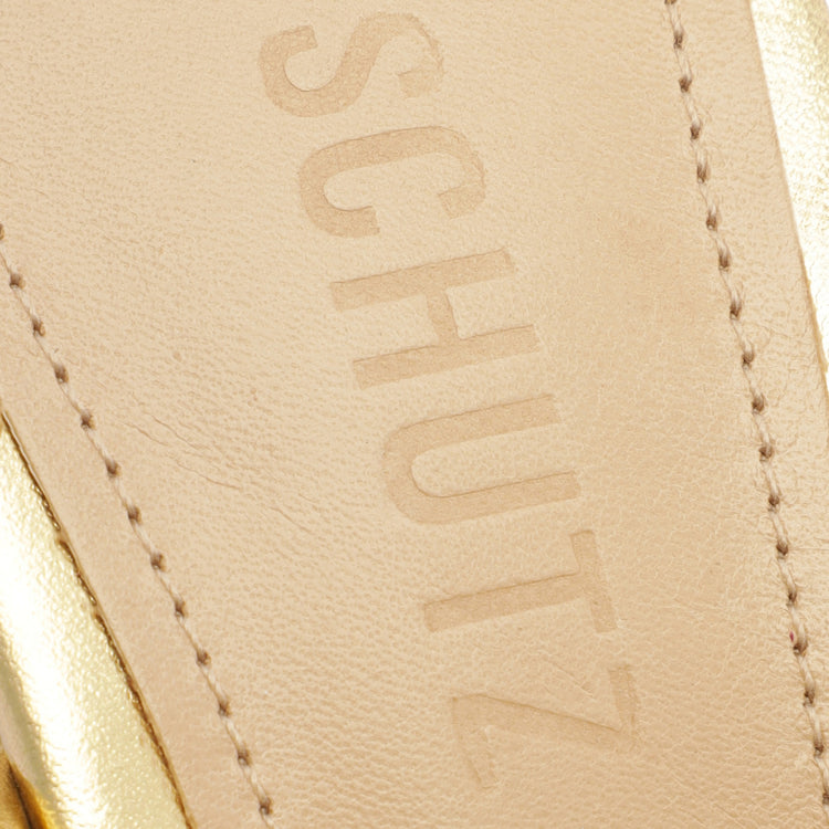 Ully Lo Metallic Leather Sandal Gold Metallic Leather