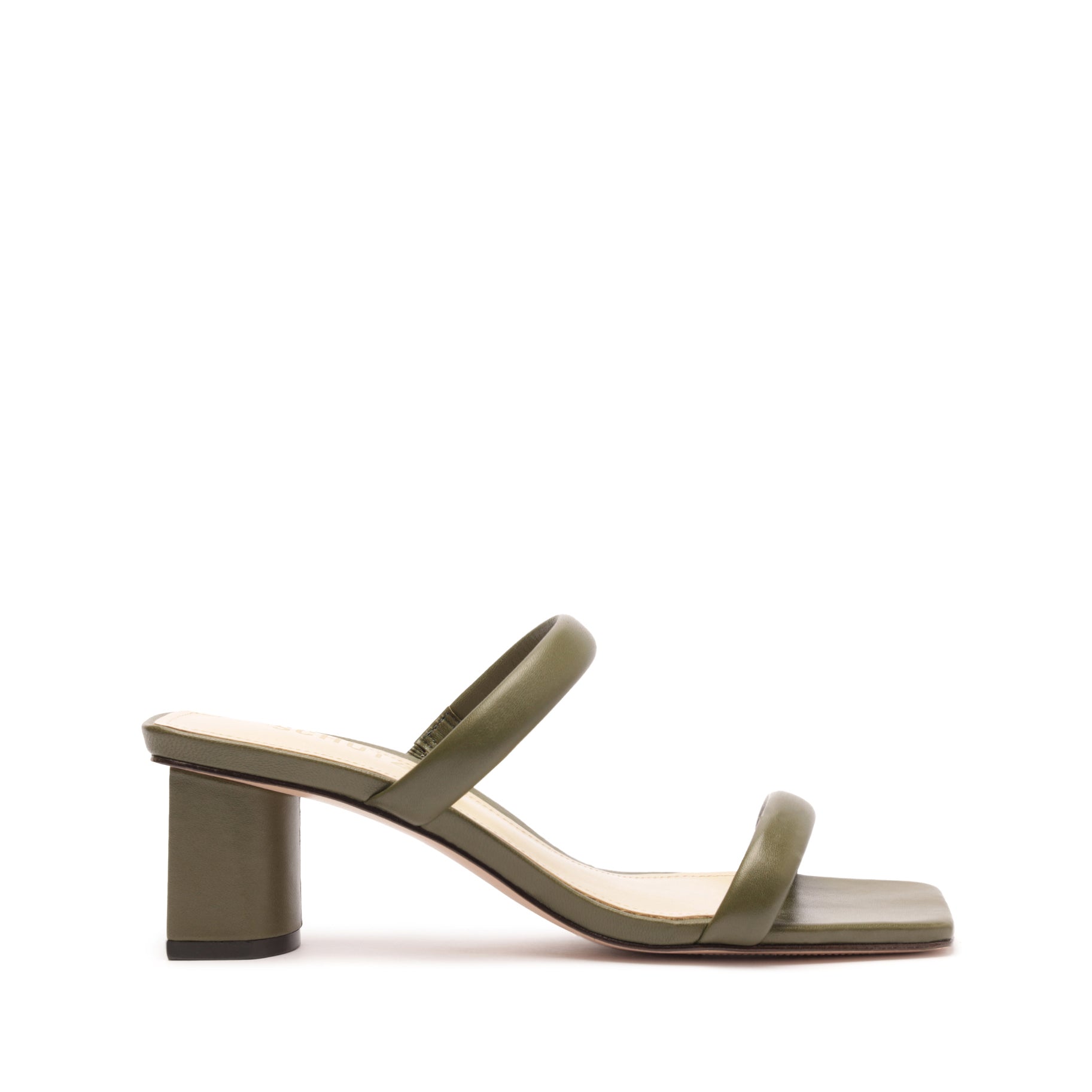 Ully Lo Nappa Leather Sandal Sandals Spring 23 5 Military Green Nappa Leather - Schutz Shoes