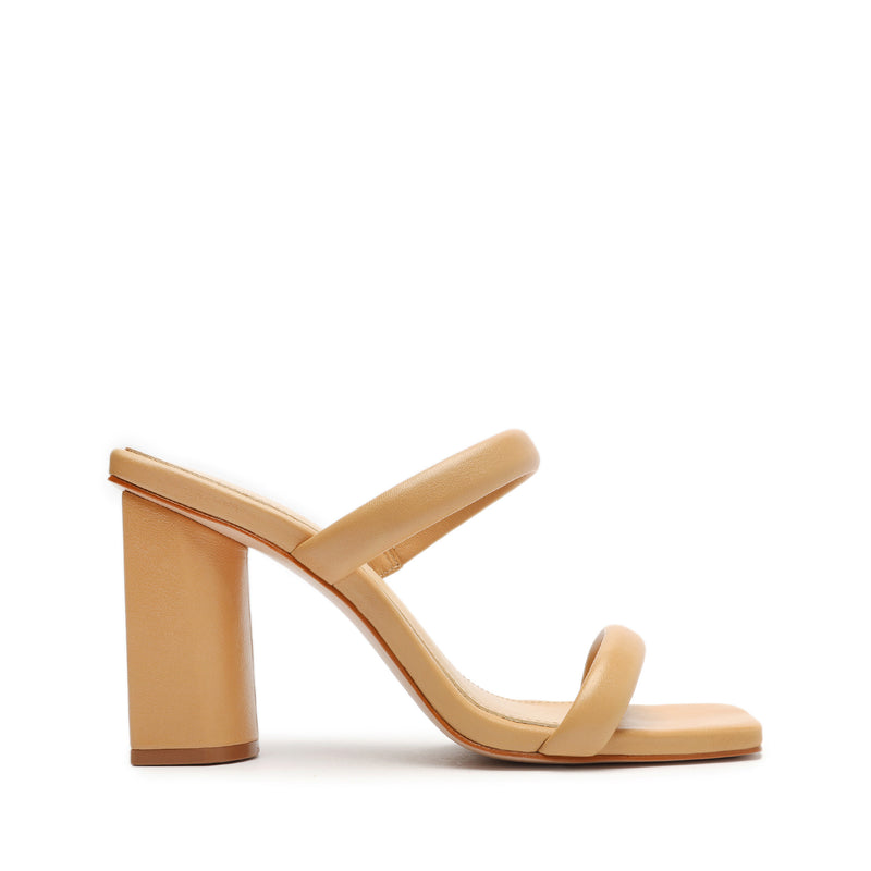Ully Nappa Leather Sandal Light Beige Leather