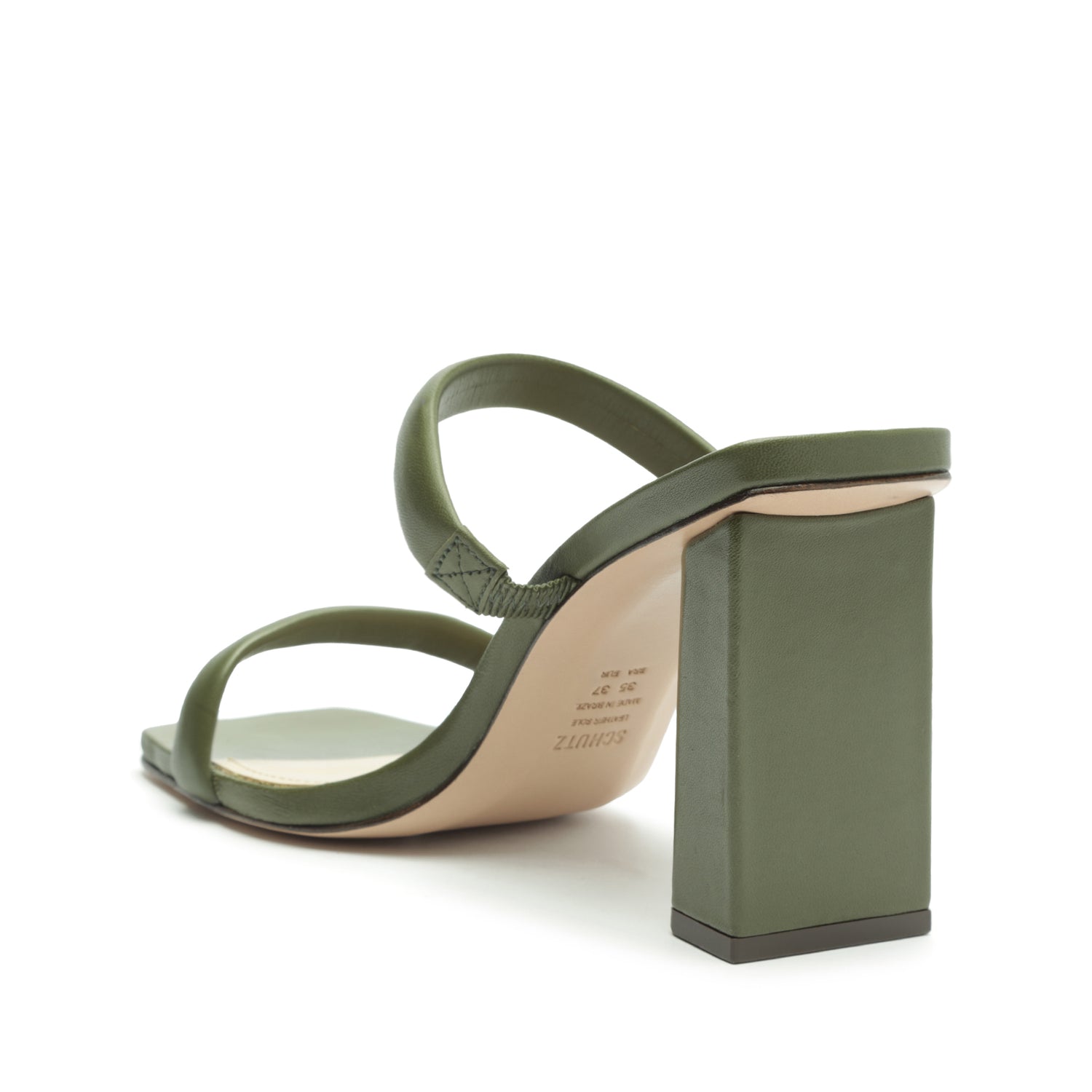 Ully Nappa Leather Sandal Military Green Nappa Leather