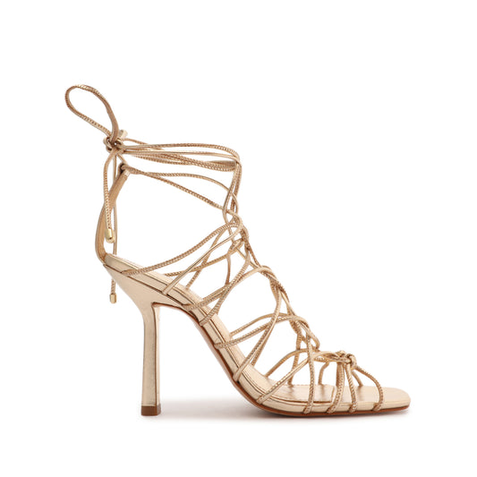 Heyde Metallic Leather Sandal Sandals OLD 5 Platina Gold Metallic Synthetic - Schutz Shoes