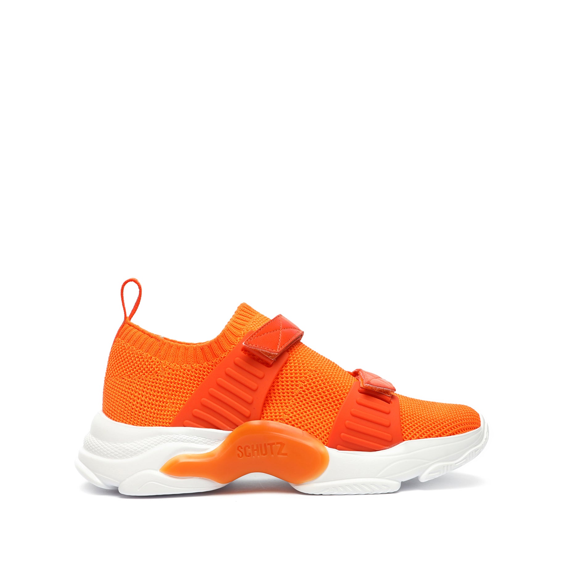 Melyna Sneaker Sneakers Sale 5 Brigth Orange Knit & Leather - Schutz Shoes