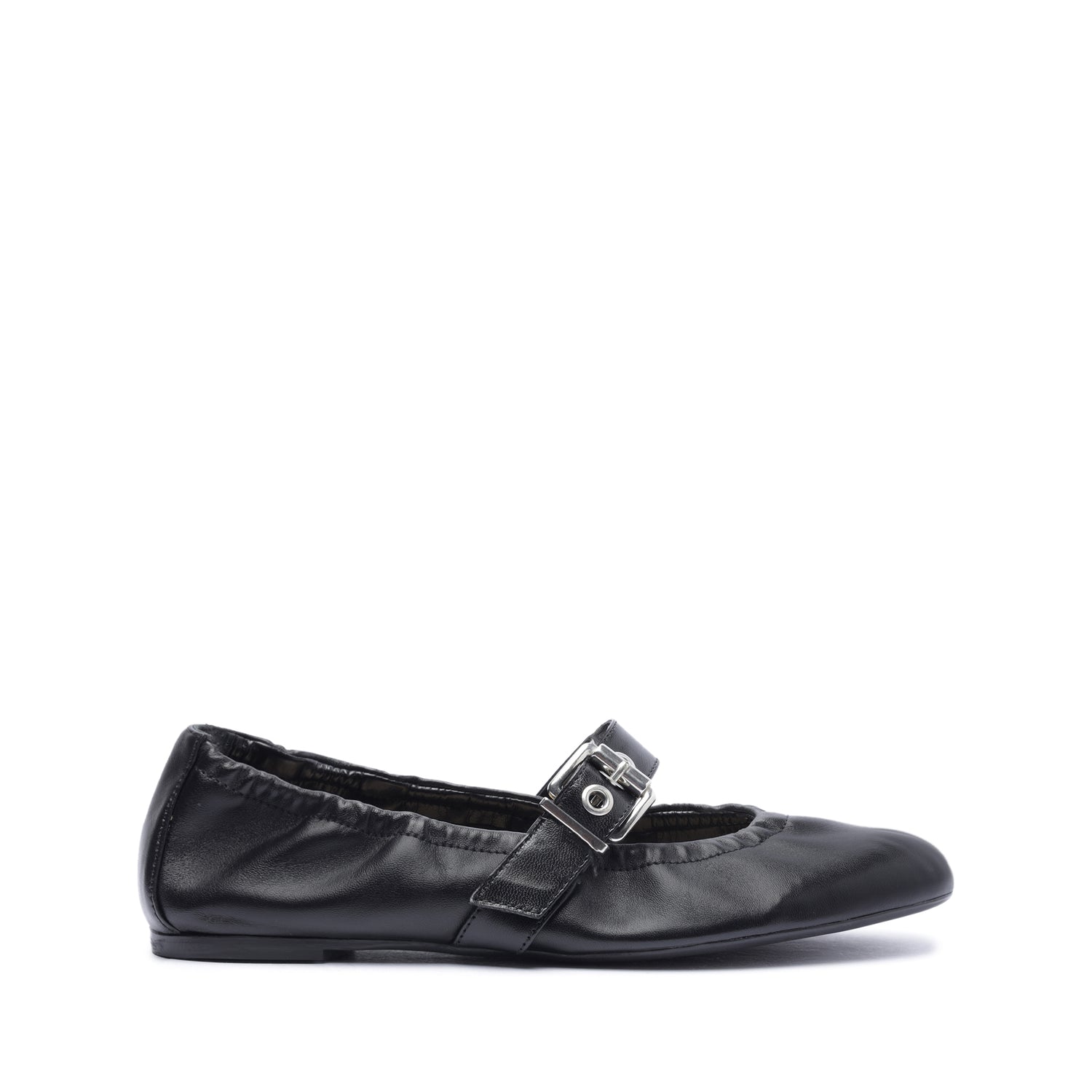 Calita Nappa Leather Flat Flats RESORT 24 5 Black Nappa Leather - Schutz Shoes