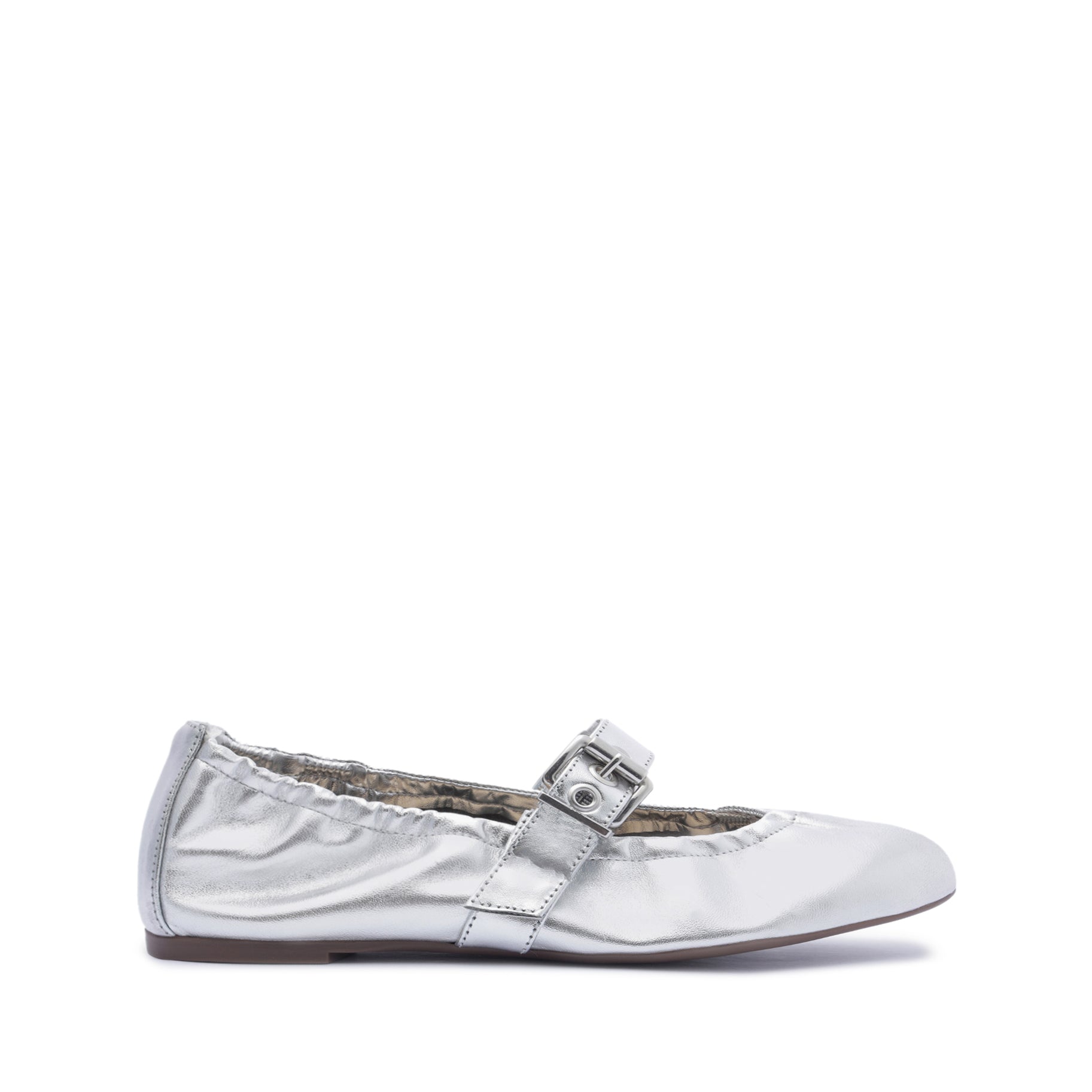 Calita Metallic Leather Flat Flats RESORT 24 5 Silver Metallic Leather - Schutz Shoes