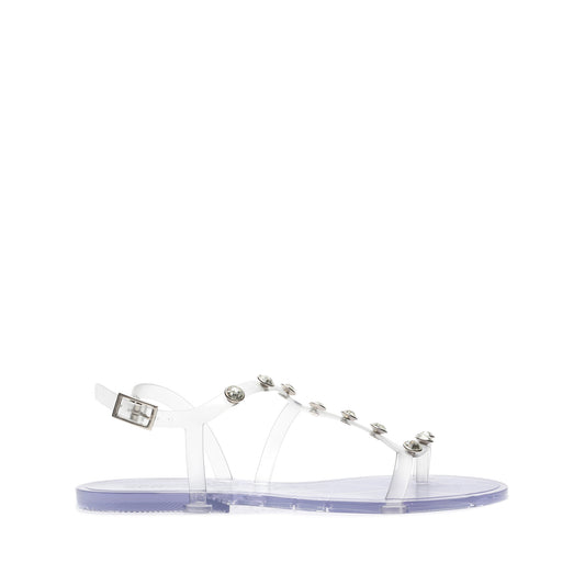 Bria Sandal Flats Sale 6 Clear PVC - Schutz Shoes