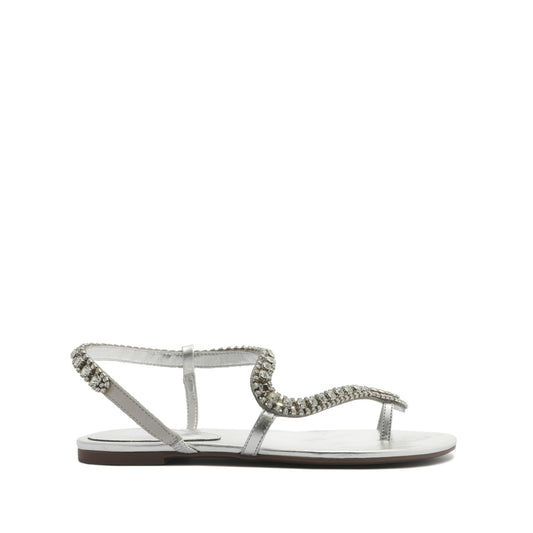 Court Metallic Sandal Sale 5 Silver Metallic Synthetic & Crystals - Schutz Shoes