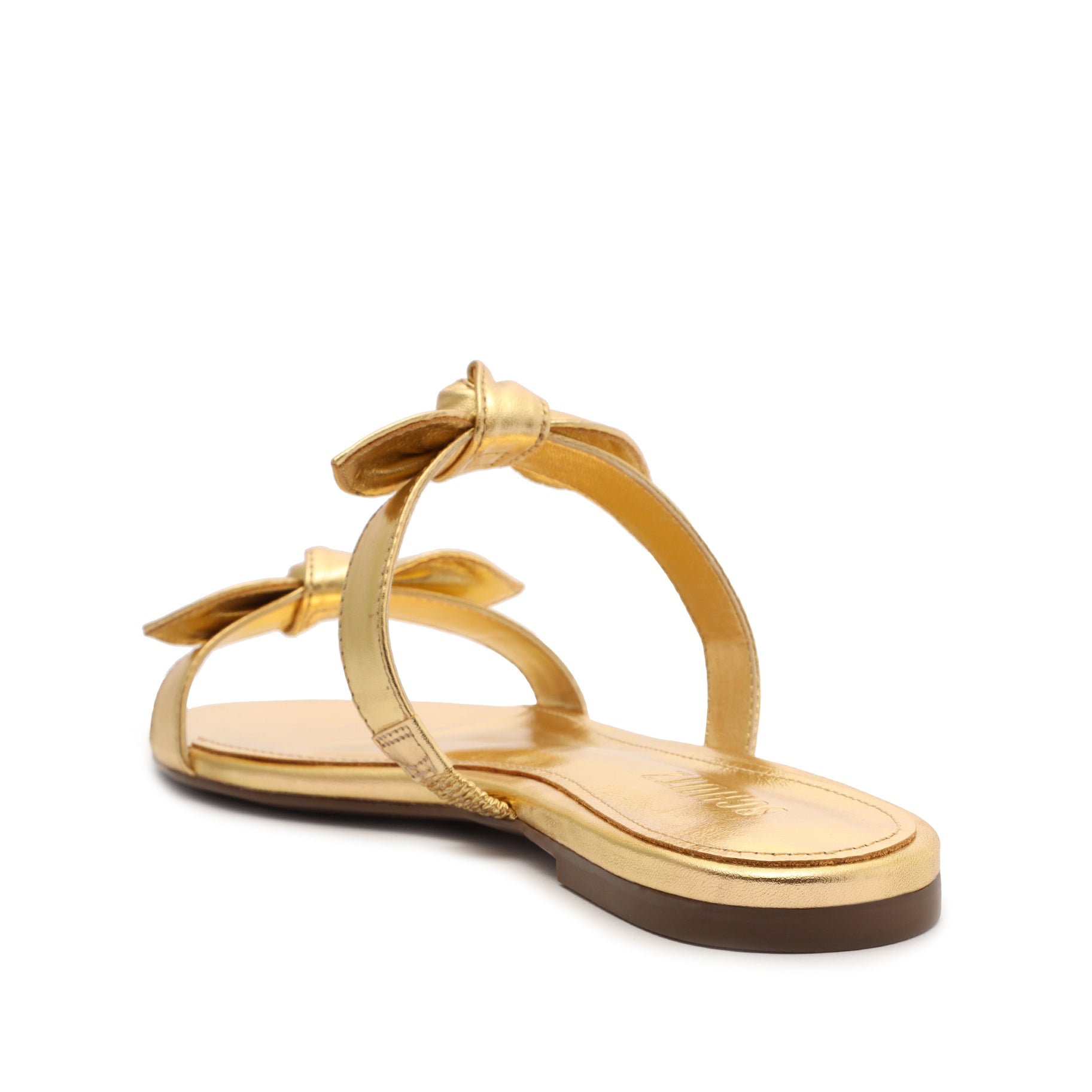 Alia Metallic Leather Sandal Flats Pre Fall 23    - Schutz Shoes