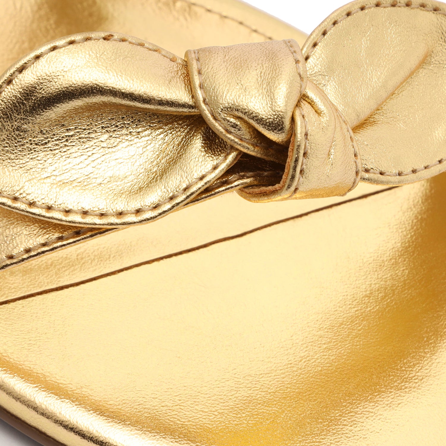 Alia Metallic Leather Sandal Gold Metallic Leather
