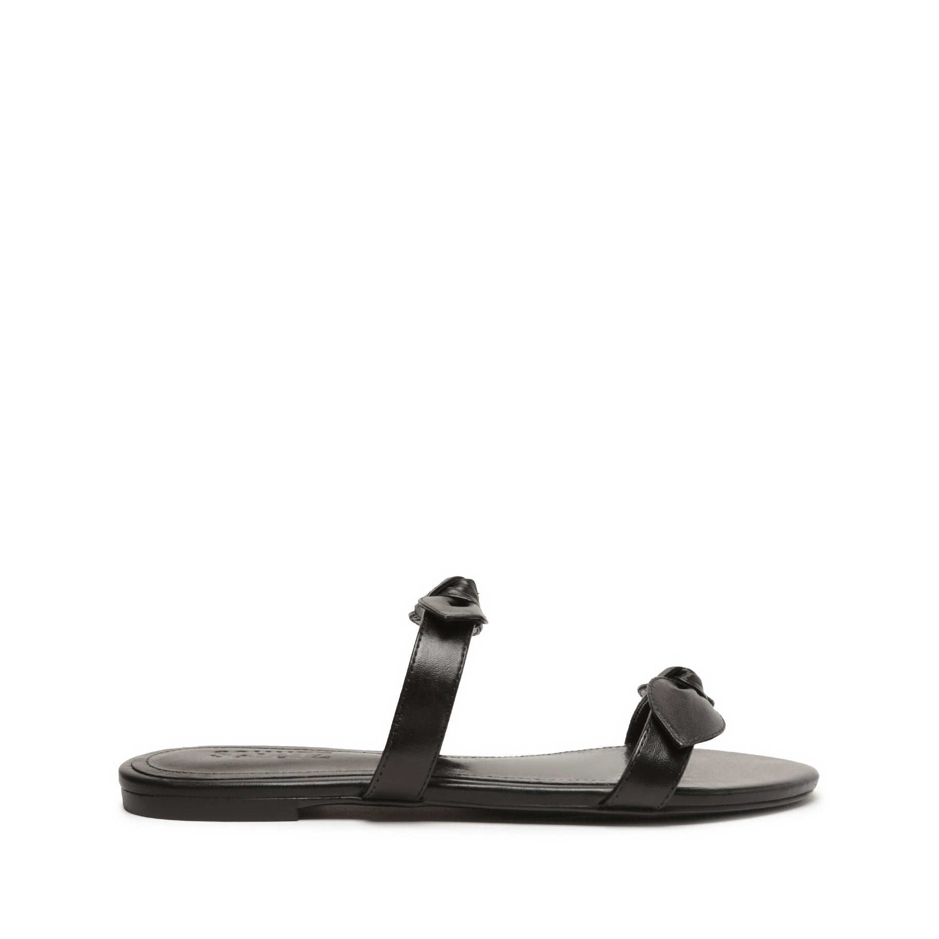 Alia Nappa Leather Sandal Flats Pre Fall 23 5 Black Nappa Leather - Schutz Shoes