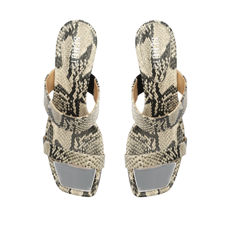 Aruana Snake-Embossed Leather Sandal Sandals Sale    - Schutz Shoes