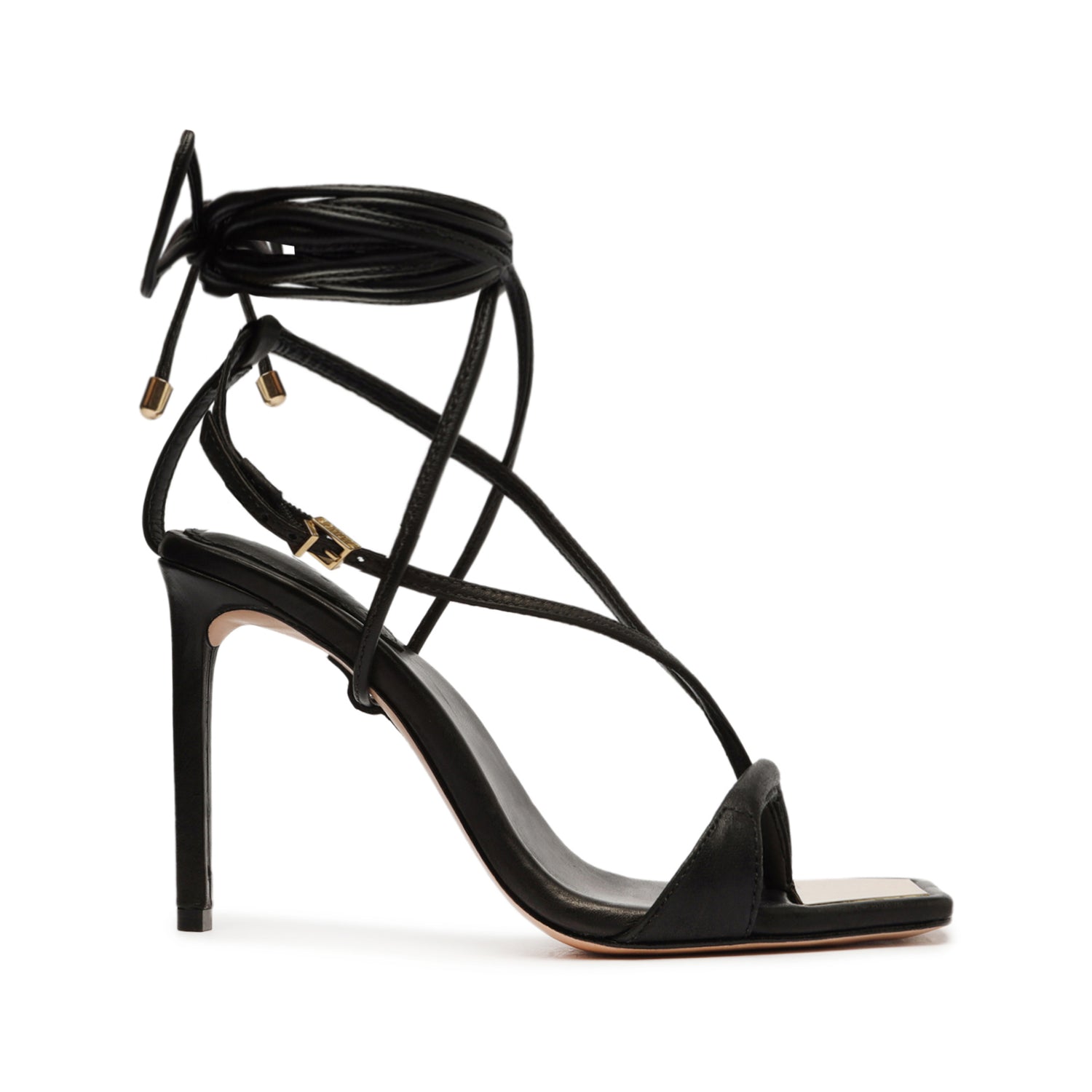 Vikki Leather Sandal 5 Black Leather - Schutz Shoes