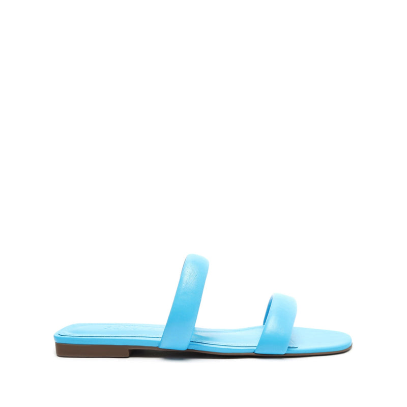 Ully Leather Flat Sandal Flats Sale 5 True Blue Leather - Schutz Shoes