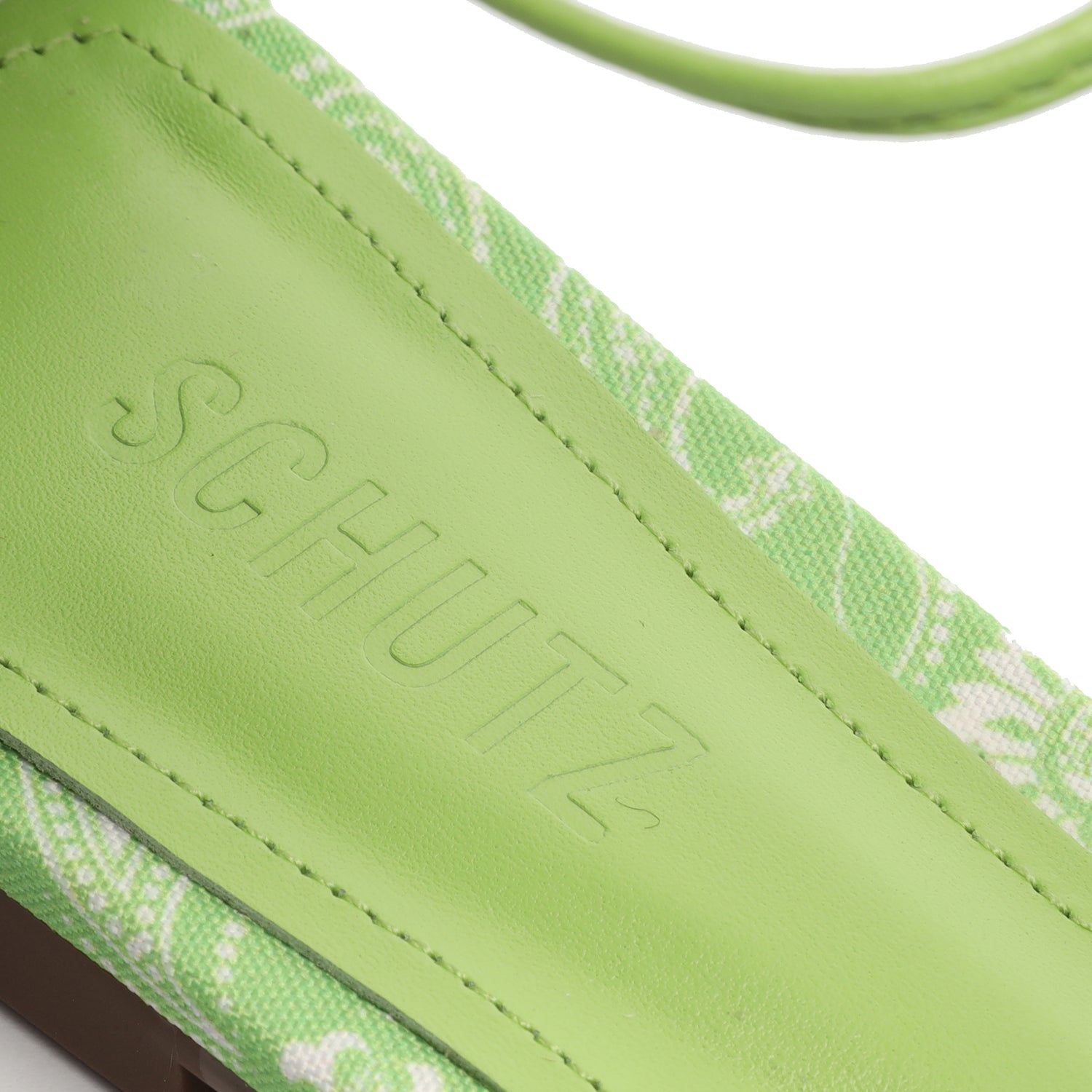 Sasha Fabric Sandal Lime Green Fabric