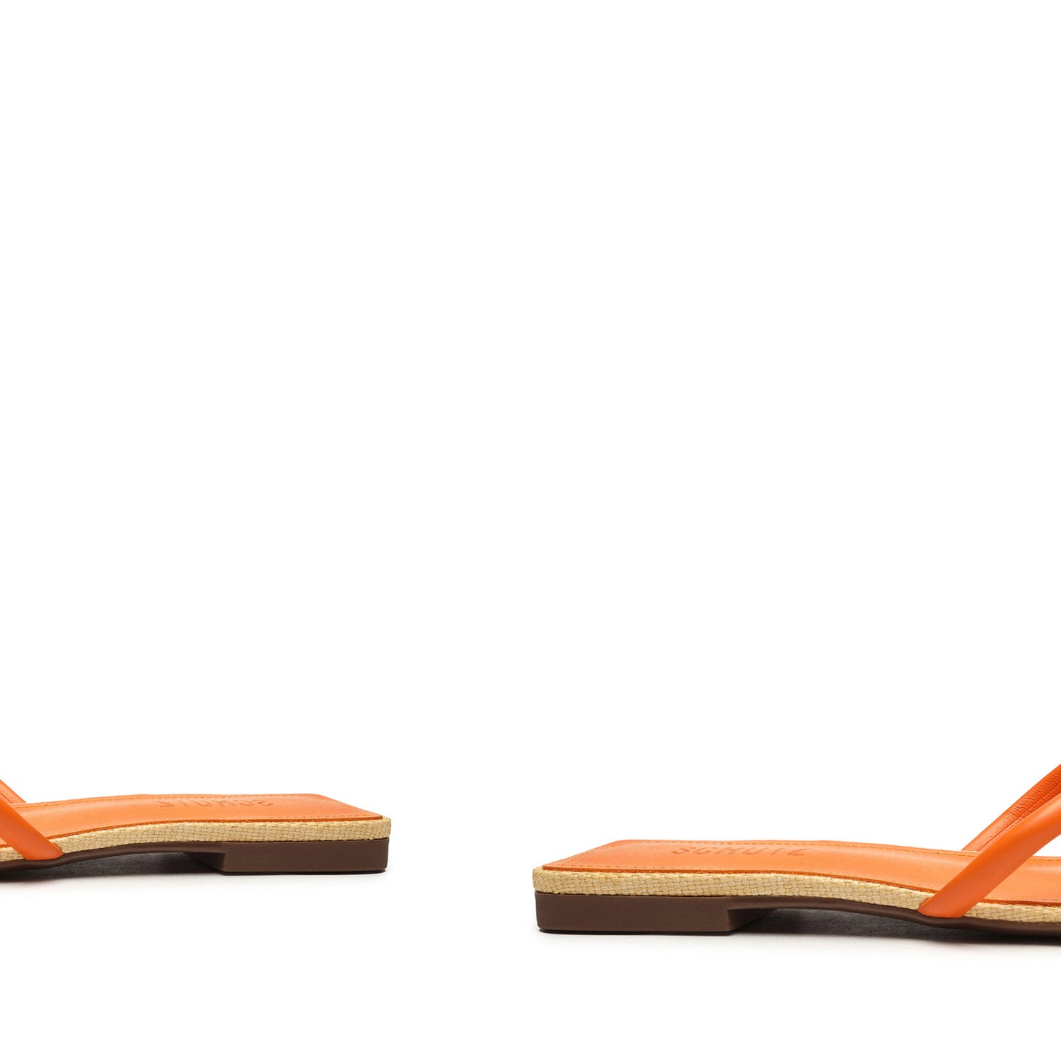 Blossom Sandal Bright Tangerine Faux Leather