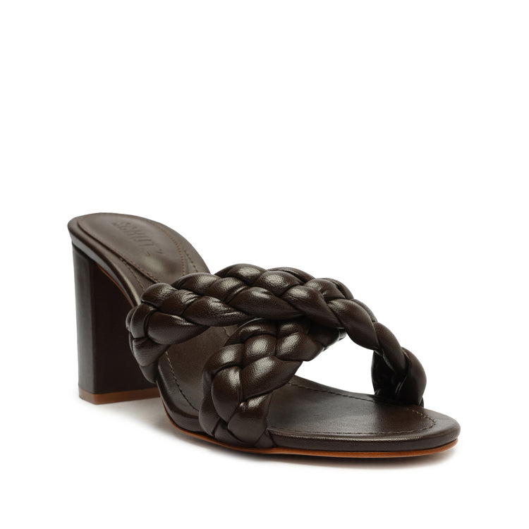 Cicely Block Sandal New Bison Faux Leather