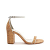 SCHUTZ Women's Cadey-Lee Leather Sandal - Lightwood, 4.1" Stiletto Heel, Size 9