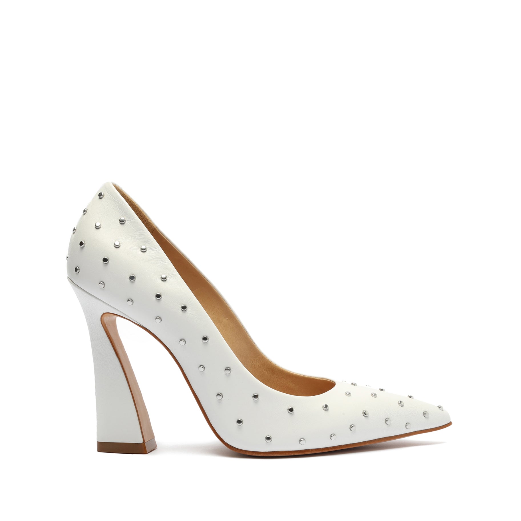 Belmira Leather Pump Pumps Sale 5 White Nappa Leather - Schutz Shoes