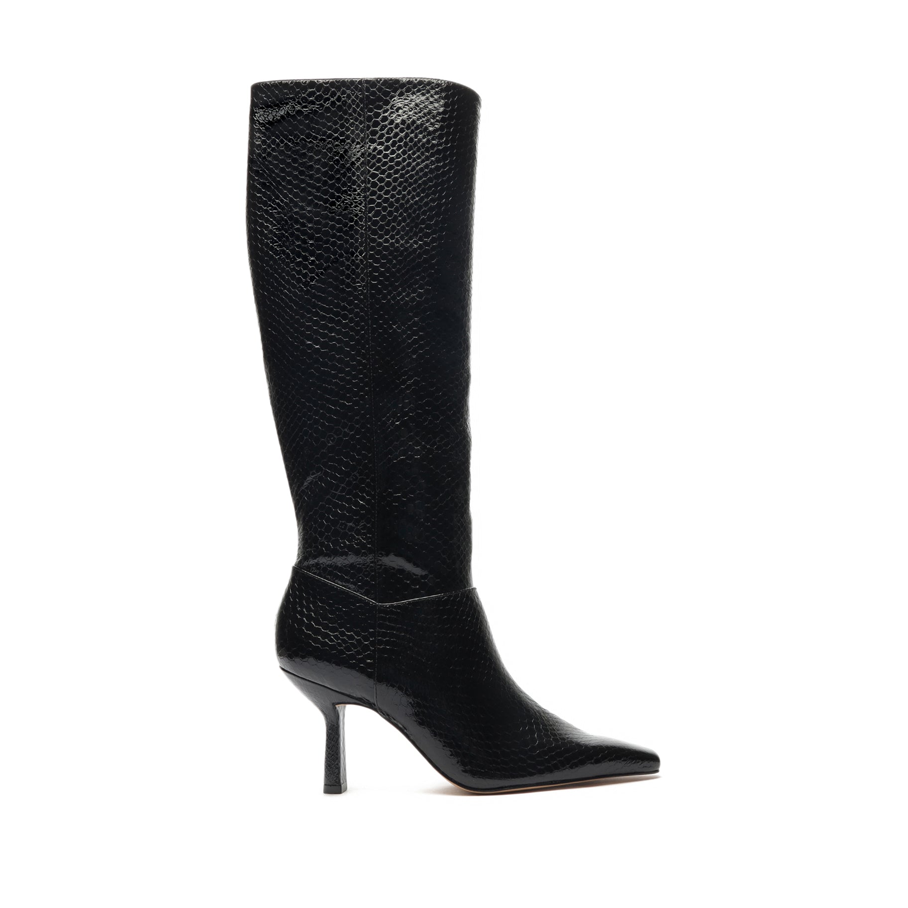 Jupitar Snake-Embossed Leather Boot Boots Sale 5 Black Snake-Embossed Leather - Schutz Shoes