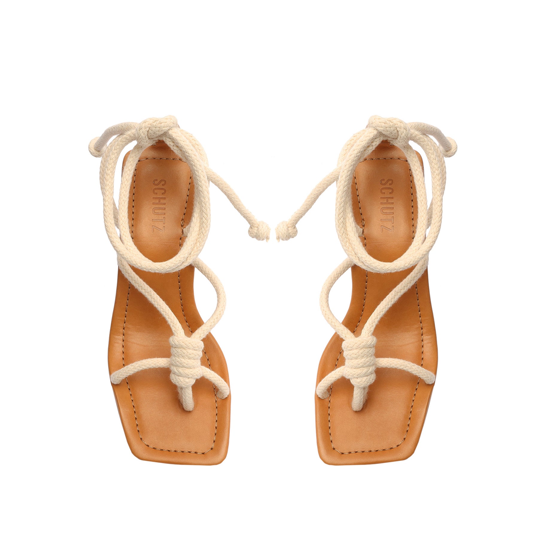 Angieh Rope & Leather Sandal Sandals Sale    - Schutz Shoes