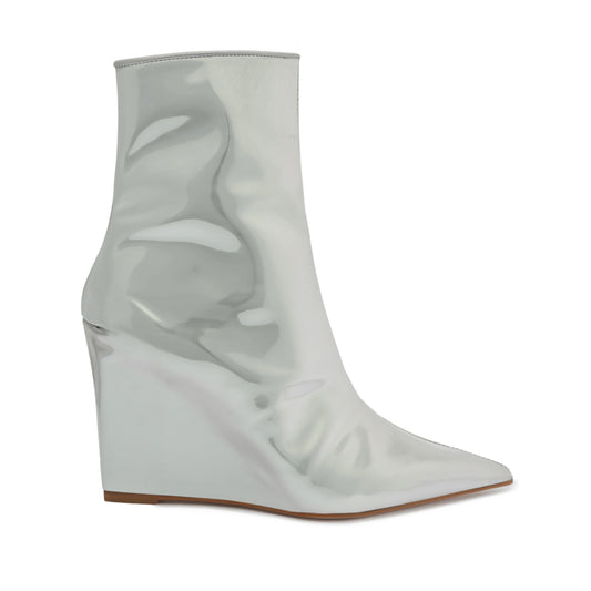 Asya Specchio Leather Bootie Booties FALL 23 5 Silver Specchio Leather - Schutz Shoes