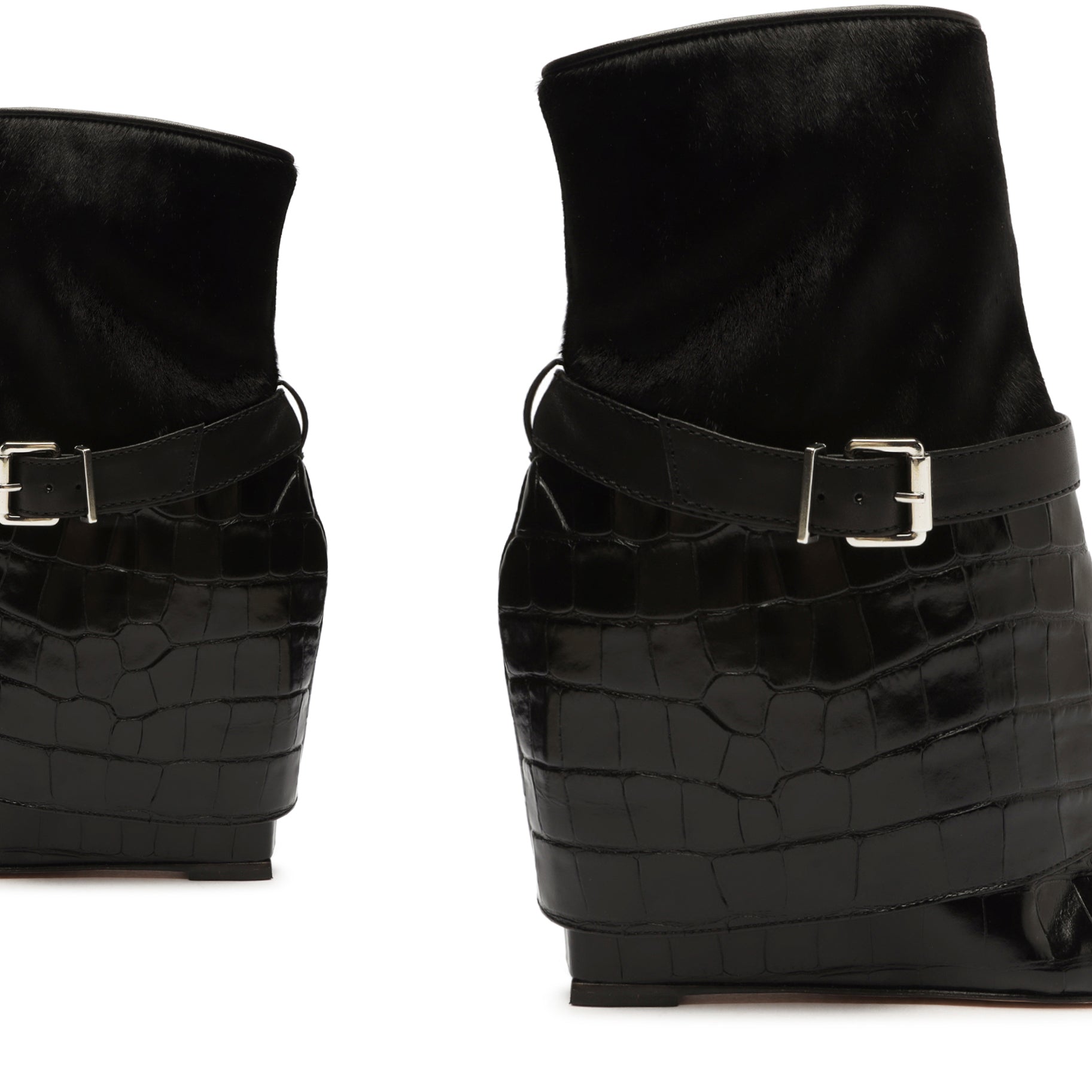 Jorian Crocodile-Embossed Leather Bootie Booties OLD    - Schutz Shoes