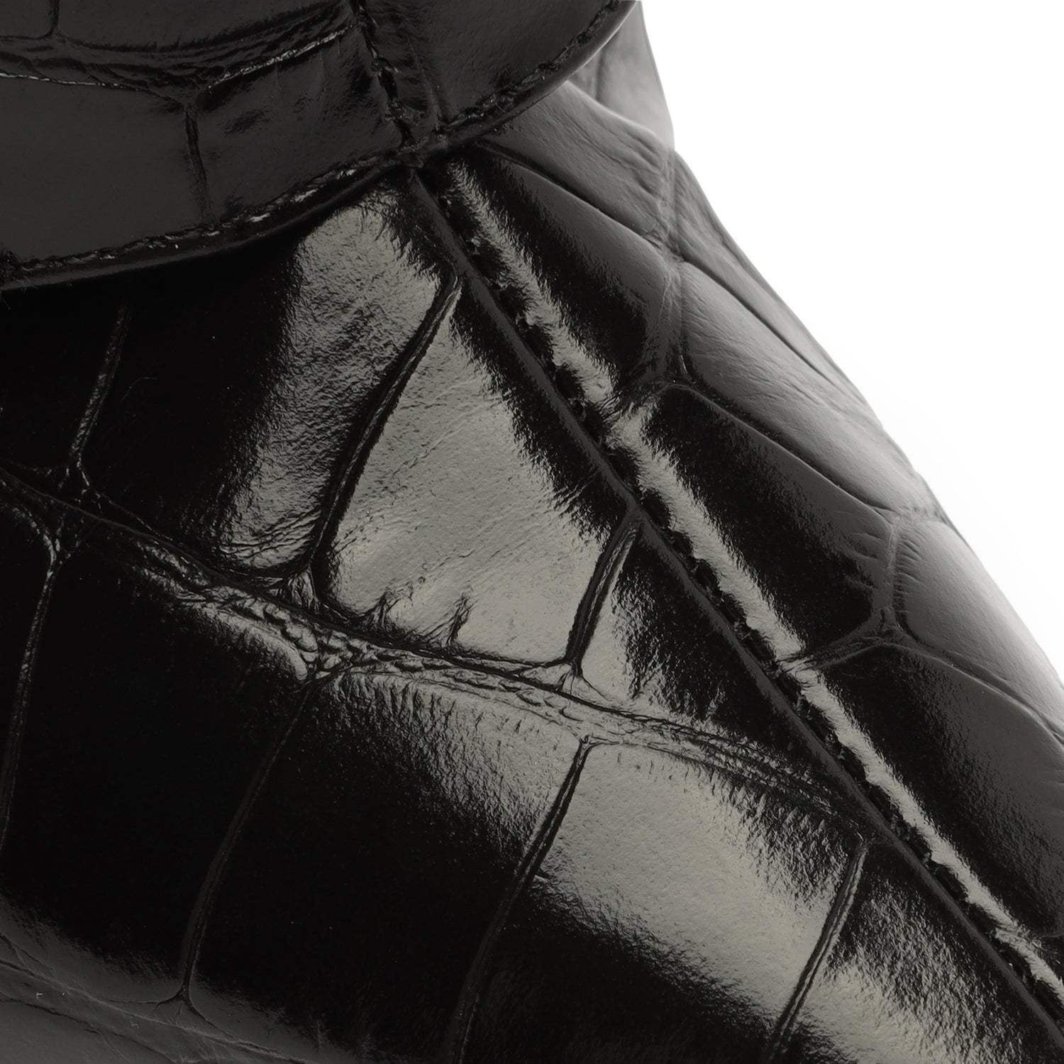 Jorian Crocodile-Embossed Leather Bootie Booties OLD    - Schutz Shoes