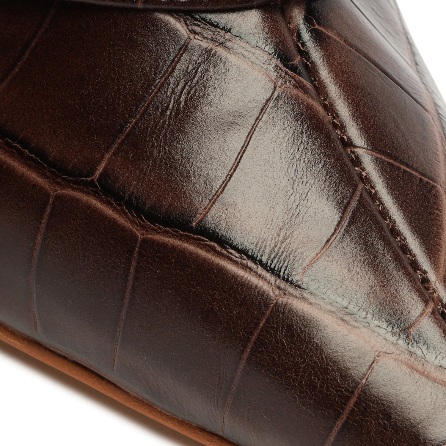 Jorian Crocodile-Embossed Leather Bootie Booties Fall 22    - Schutz Shoes