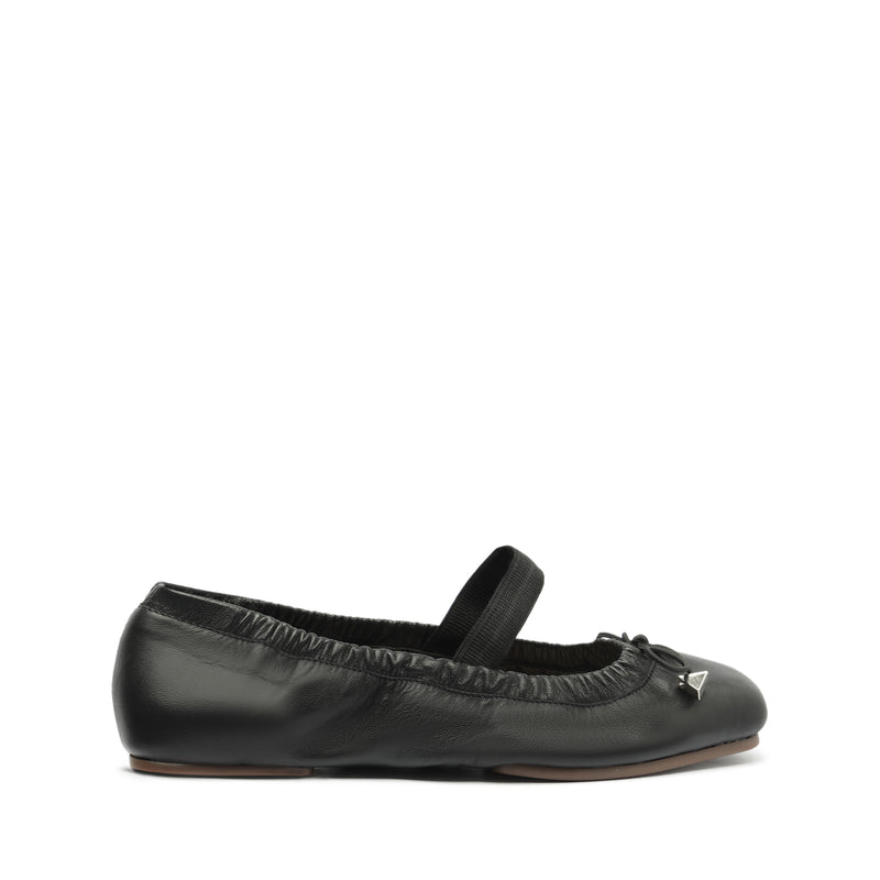 Fanny Leather Flat Flats Open Stock 5 Black Leather - Schutz Shoes