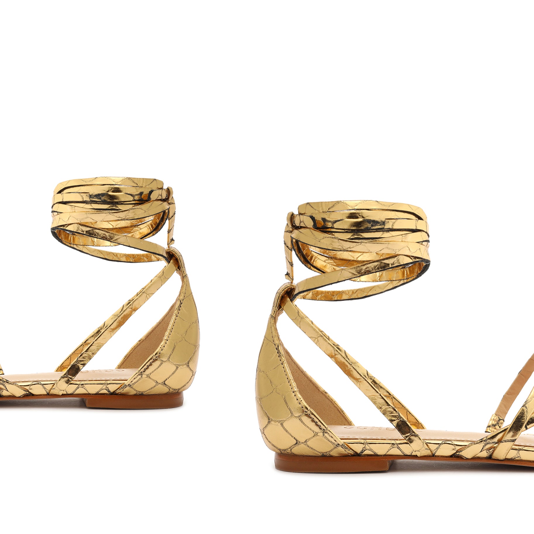 Lily Metallic Flat Sandal Flats OLD    - Schutz Shoes