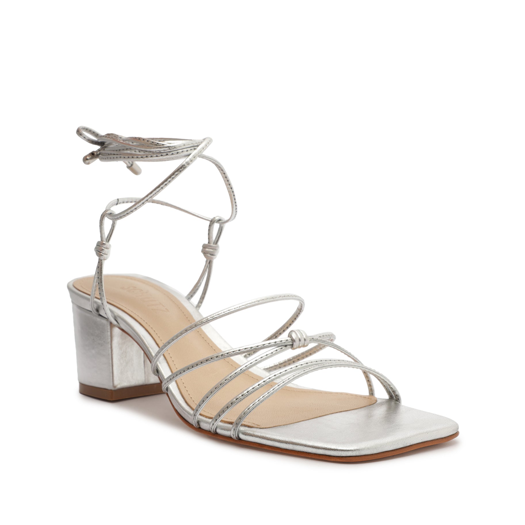 Athena Block Metallic Leather Sandal Sandals OLD    - Schutz Shoes