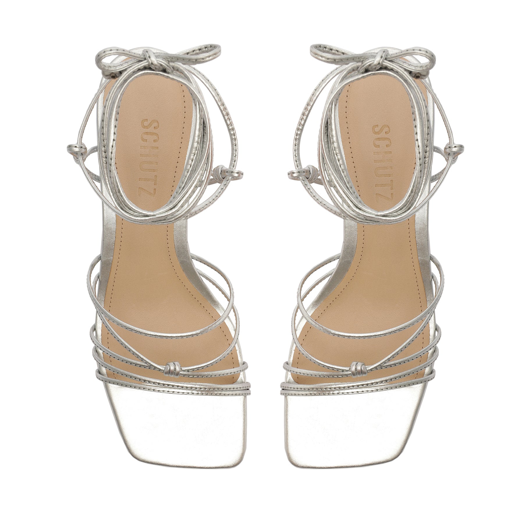 Athena Block Metallic Leather Sandal Sandals OLD    - Schutz Shoes