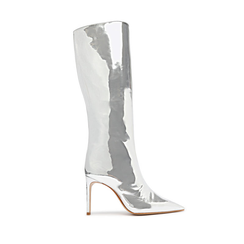 Mary Up Specchio Leather Boot Boots Pre Fall 22 5 Silver Specchio Leather - Schutz Shoes