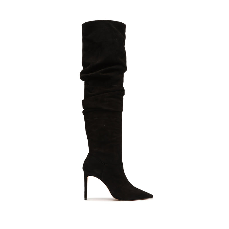 Ashlee Over The Knee Suede Boot Boots Open Stock 5 Black Suede - Schutz Shoes