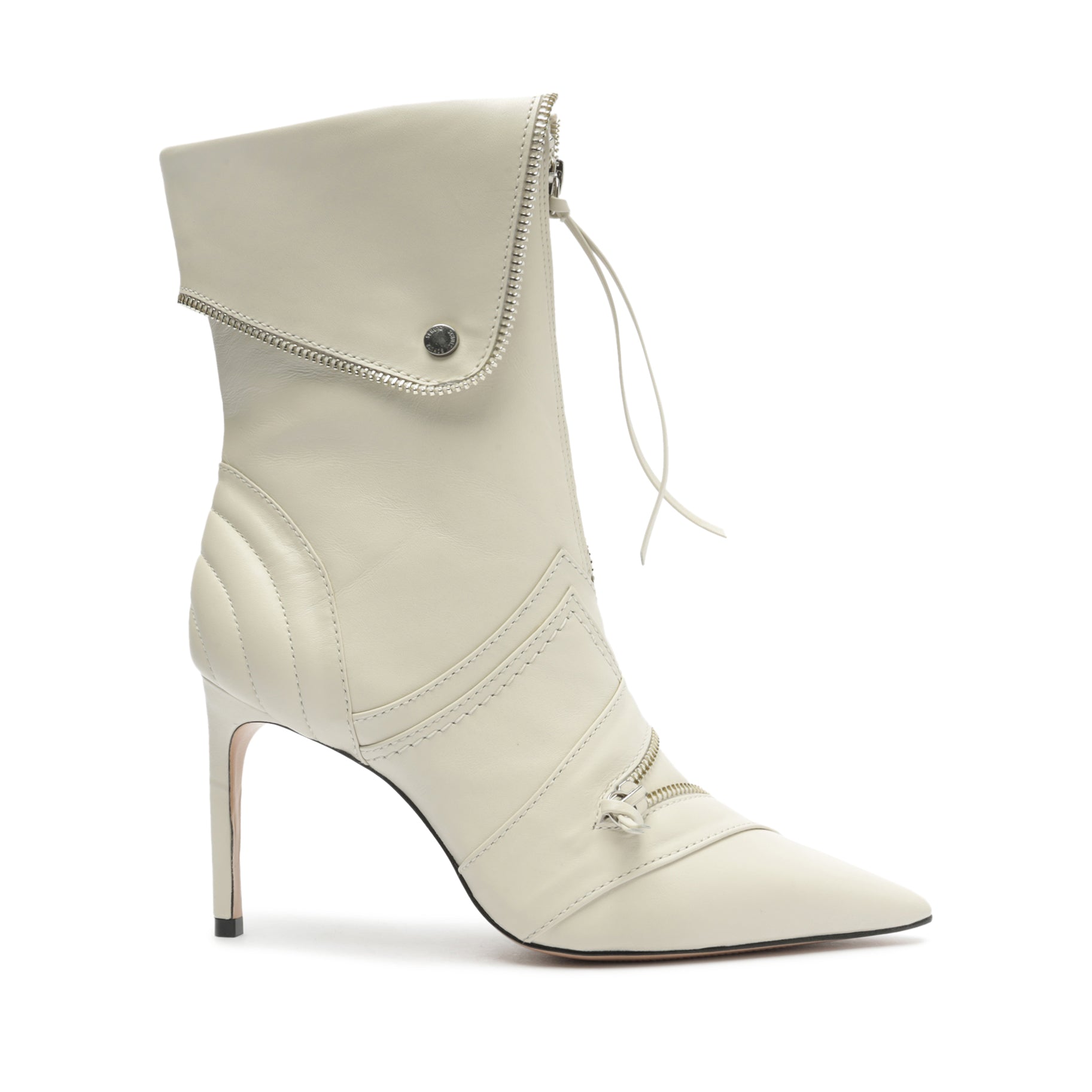 Arla Leather Bootie Pre Fall 23 5 Pearl Leather - Schutz Shoes