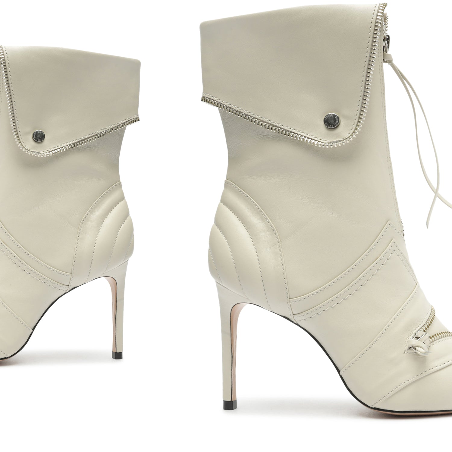 Arla Leather Bootie Pearl Leather