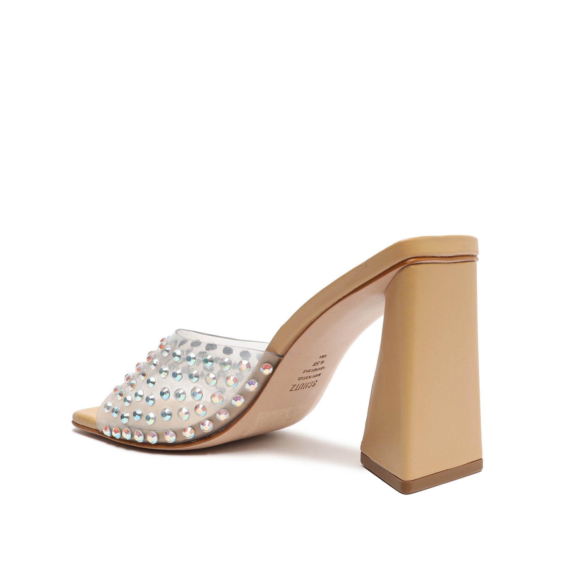 Lizah Crystal Vinyl Sandal Mules OLD    - Schutz Shoes