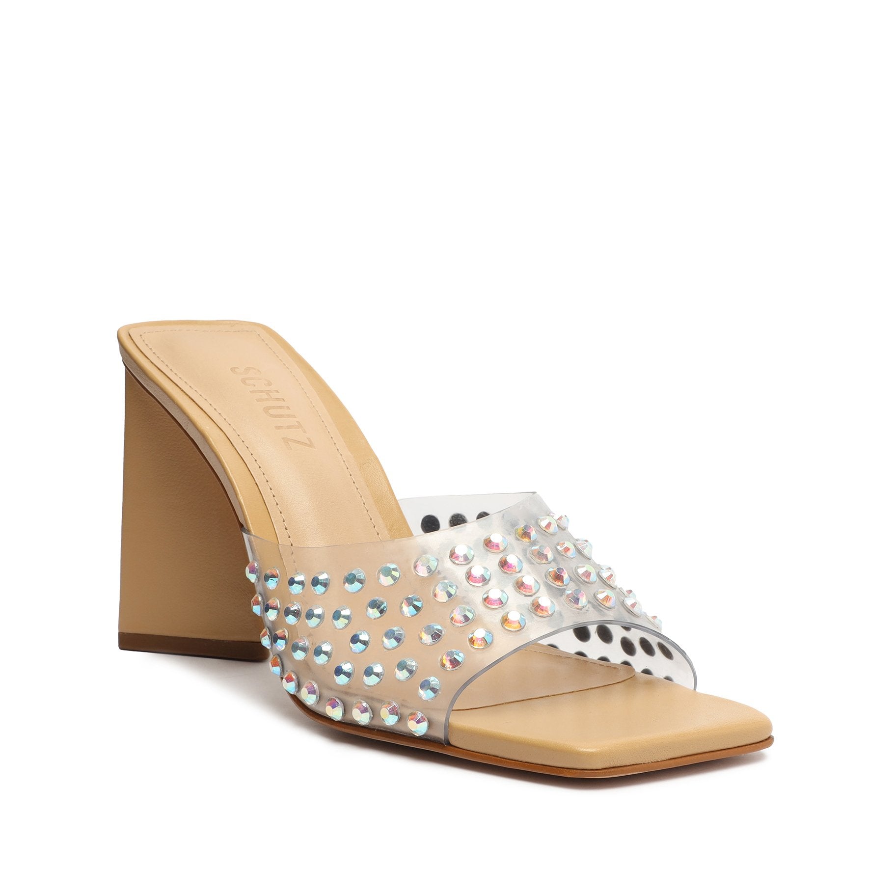 Lizah Crystal Vinyl Sandal Mules OLD    - Schutz Shoes