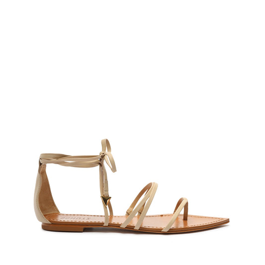 Leaf Leather Flat Sandal Flats Sale 5 Tan Leather - Schutz Shoes