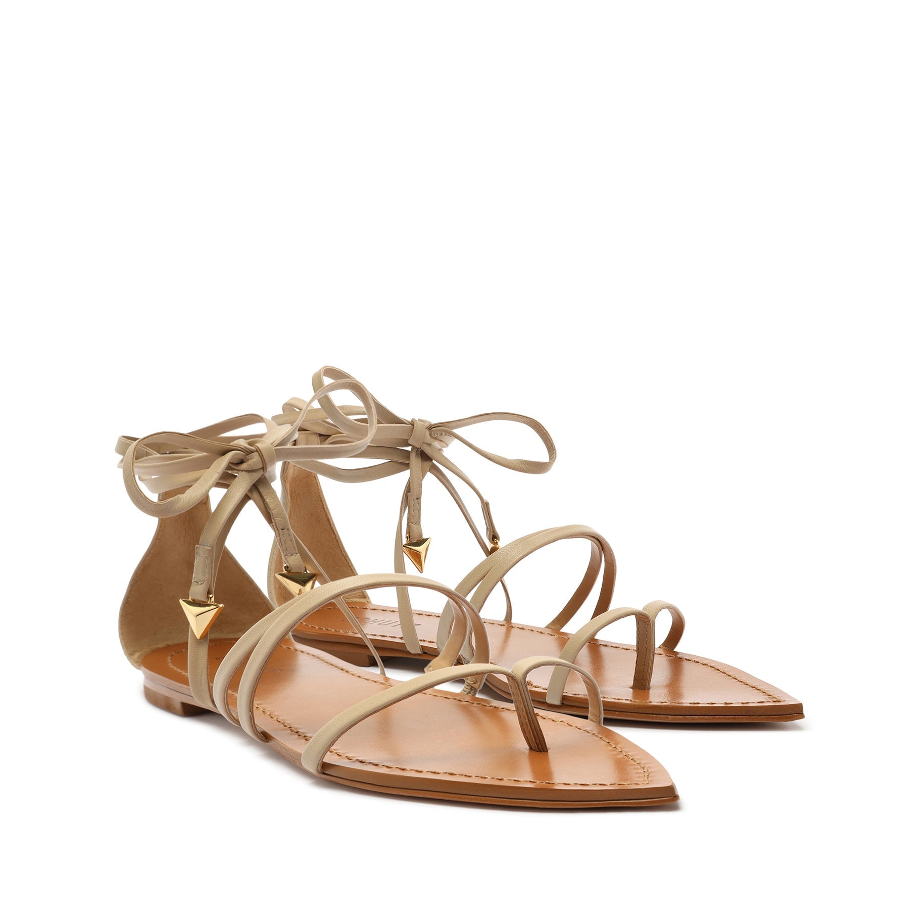 Leaf Leather Flat Sandal Flats Sale    - Schutz Shoes