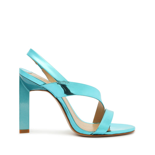 Kelly Specchio Leather Sandal Sandals OLD 5 Turquoise Specchio Leather - Schutz Shoes